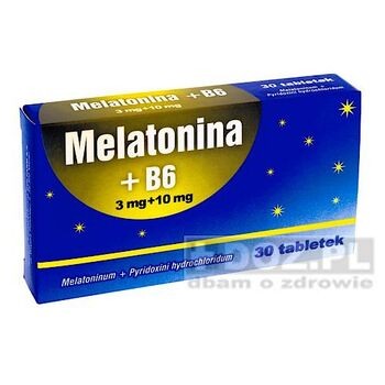 Melatonina + B6, 3 mg+10 mg, tabletki, 30 szt.