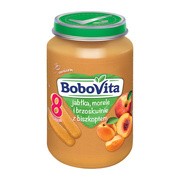 alt BoboVita, deserek jabłka, morele i brzoskwinie z biszkoptem, 8 m+, 190 g