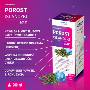 Porost Islandzki Max, syrop, 200 ml
