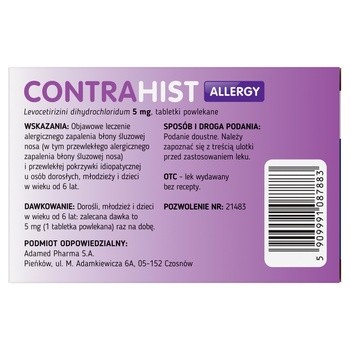 Contrahist Allergy, 5 mg, tabletki powlekane, 10 szt.