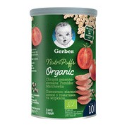 alt Gerber Organic, chrupki pszenno-owsiane pomidor, marchewka, 10 m+, 35 g