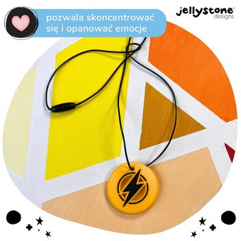 Jellystone Designs, gryzak terapeutyczny Żółta błyskawica, 1 szt.