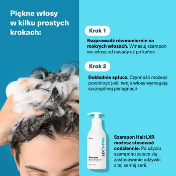 Dermz HairLXR, szampon wzmacniający, 300 ml