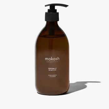 Mokosh, nawilżający żel do mycia ciała, drzewo sandałowe z bursztynem, 500 ml