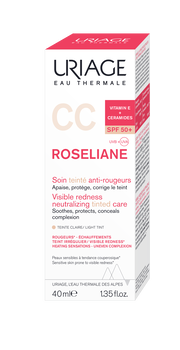 Uriage Roseliane, krem CC do cery naczynkowej SPF 50+, 40 ml