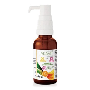 Akavit Witamina D3 2000IU + K2 50 µg, krople, 29,4 ml