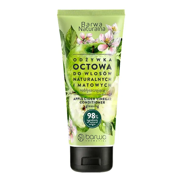 Odżywka octowa nabłyszczająca do włosów naturalnych i matowych 200ml [Barwa Naturalna] - Barwa naturalna