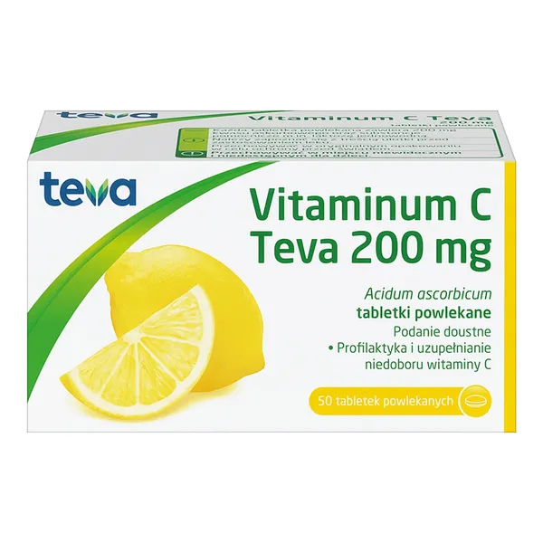 Witamina C 200 mg 50 tabletek [TEVA]