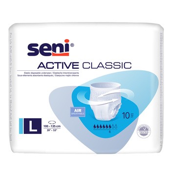 Seni Active Classic, majtki chłonne, large, 10 szt.