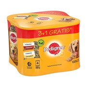 Pedigree, mokra karma dla psa, wołowina i kurczak, puszka, 4 x 400 g