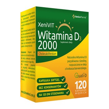 XeniVIT Witamina D 2000, kapsułki miękkie, 120 szt.