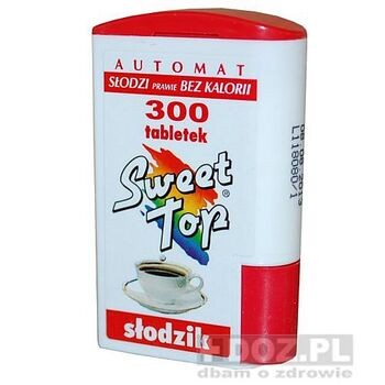 Sweet Top, słodzik z dozownikiem automatycznym, tabletki, 300 szt