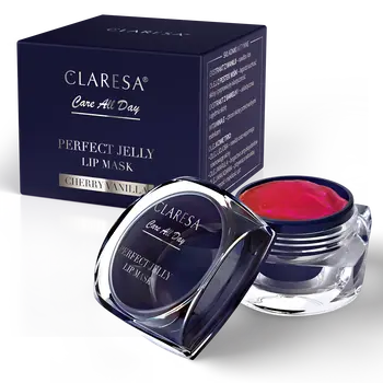 Claresa Care All Day Perfect Jelly Lip Mask, intensywnie regenerująca żelowa maska do ust, Vanilla Cherry, 8 g