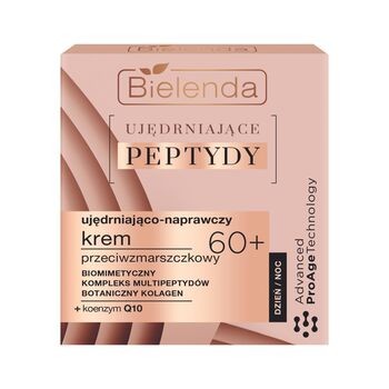 Bielenda Ujędrniające Peptydy, ujędrniająco-naprawczy krem przeciwzmarszczkowy, 60+, 50 ml