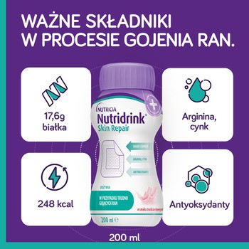 Nutridrink Skin Repair, smak waniliowy, płyn, 4 x 200 ml