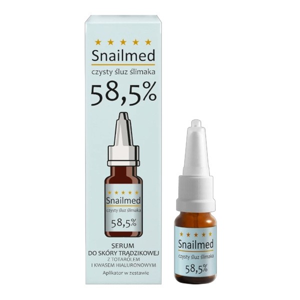Snailmed Snailmed, serum z totarolem i kwasem hialuronowym, 8 ml — Składniki i ocena