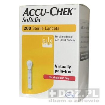 Accu-Chek Softclix, lancet, 200 szt (import równoległy, ichem)