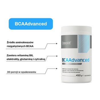 OstroVit BCAAdvanced, proszek, smak arbuzowy, 450 g