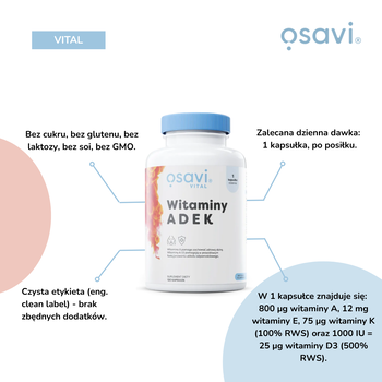 Osavi Witaminy ADEK, kapsułki, 60 szt.
