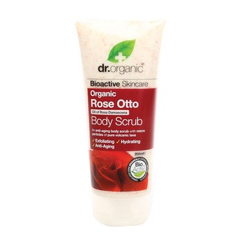 Dr Organic Rose Otto Body Scrub, peeling do ciała z organicznym olejem różanym, 200 ml