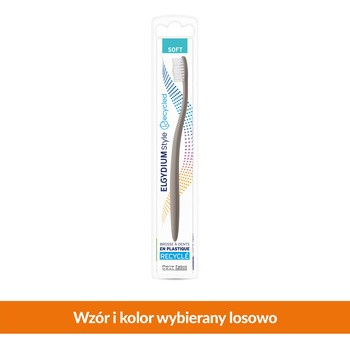 Elgydium Style, szczoteczka z plastiku z recyklingu do zębów, miękka, 1 szt.
