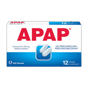 Apap, 500 mg, tabletki powlekane, 12 szt.