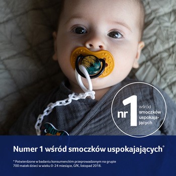 Canpol Lovi, smoczek uspokajający silikonowy, dynamiczny, Jungle, boy, 6-18m, 2 szt.