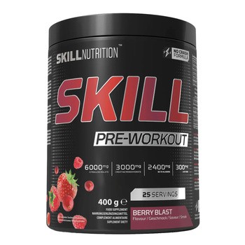 Skill Nutrition Skill Pre-Workout, proszek, smak berry blast, 400 g