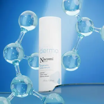 Nacomi Next LVL Dermo, epigenetyczne serum do skóry głowy, zapobiegające wypadaniu włosów i zagęszczające, 100 ml