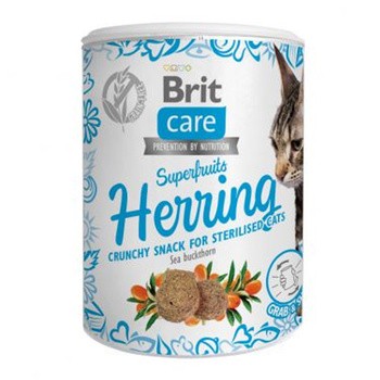 Brit Care Cat Snack Superfruits Herring, przysmak dla kotów, 100 g