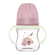 Canpol Babies Easy Start, Sleepy Koala, butelka szeroka antykolkowa ze świecącymi uchwytami, różowa, 120 ml, 1 szt.
