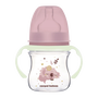 Canpol Babies Easy Start, Sleepy Koala, butelka szeroka antykolkowa ze świecącymi uchwytami, różowa, 120 ml, 1 szt.