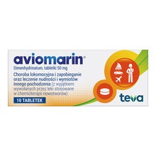 Aviomarin, 50 mg, tabletki, 10 szt.