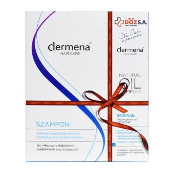 Zestaw Promocyjny Dermena Hair Care, szampon, 200 ml + Nail Care, Regenail, serum do paznokci, 7 ml