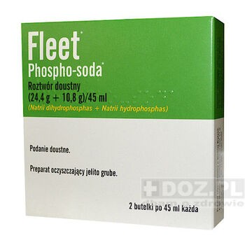 Fleet Phospho Soda, 45 ml, roztwór doustny (import równoległy), 2 butelki
