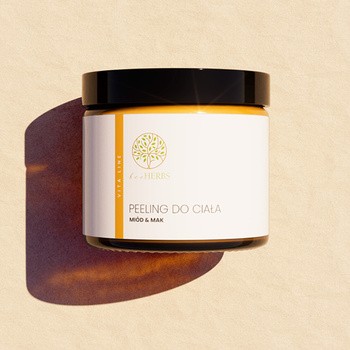 BeeHerbs, peeling do ciała, miód & mak, 250 ml