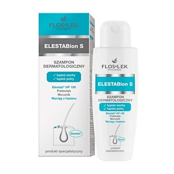 Flos-Lek Pharma ELESTABion S, szampon dermatologiczny, łupież suchy i pstry, 150 ml