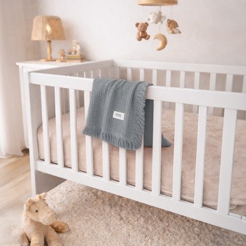 Lionelo Muslin Blanket, niemowlęcy kocyk muślinowy, Grey Dove, 1 szt.