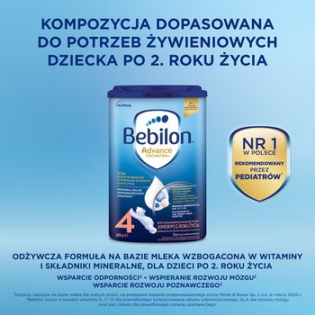 Bebilon Advance Pronutra 4 Junior, formuła na bazie mleka po 2. roku życia, 800 g