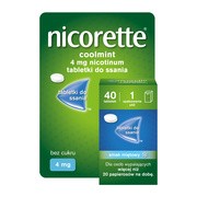Nicorette Coolmint, 4 mg, tabl.do ssania, 40 szt