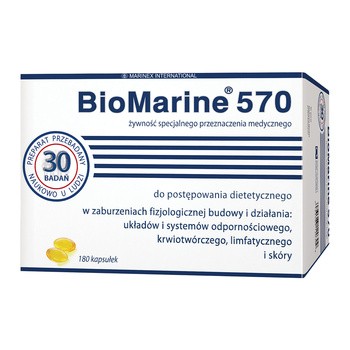 BioMarine 570, kapsułki z olejem z wątroby rekina, 180 szt.