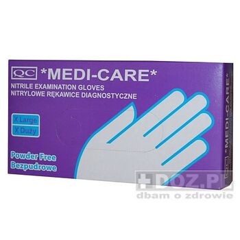 Rękawice Medi-Care, nitrylowe, bezpudrowe, fioletowe, XL, 100 szt.