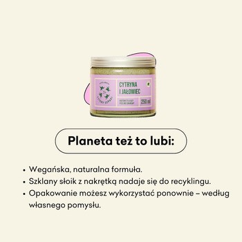 Mydlarnia 4Szpaki, Rozświetlający peeling cukrowy, cytryna i jałowiec, 250ml