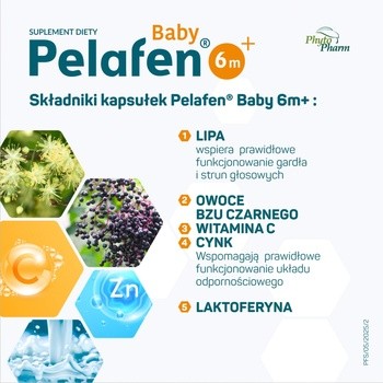 Pelafen Baby 6m+, kapsułki twist-off, 20 szt.