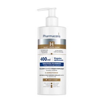 Pharmaceris H Sensitonin, micelarny szampon kojąco-nawilżający do skóry wrażliwej, 400 ml