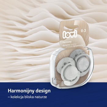 Lovi Harmony Boy, silikonowy smoczek dynamiczny 0-6 m, 2 szt.