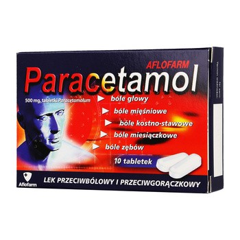 Paracetamol Aflofarm, 500 mg, tabletki, 10 szt.