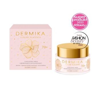 Dermika Luxury Placenta, luksusowy krem ujędrniająco-wygładzający, 70+, 50 ml