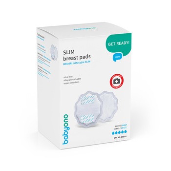 BabyOno, białe wkładki laktacyjne Natural Nursing, 24 szt.
