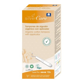 Masmi Silver Care, tampony bawełniane z aplikatorem, Super plus, 14 szt.